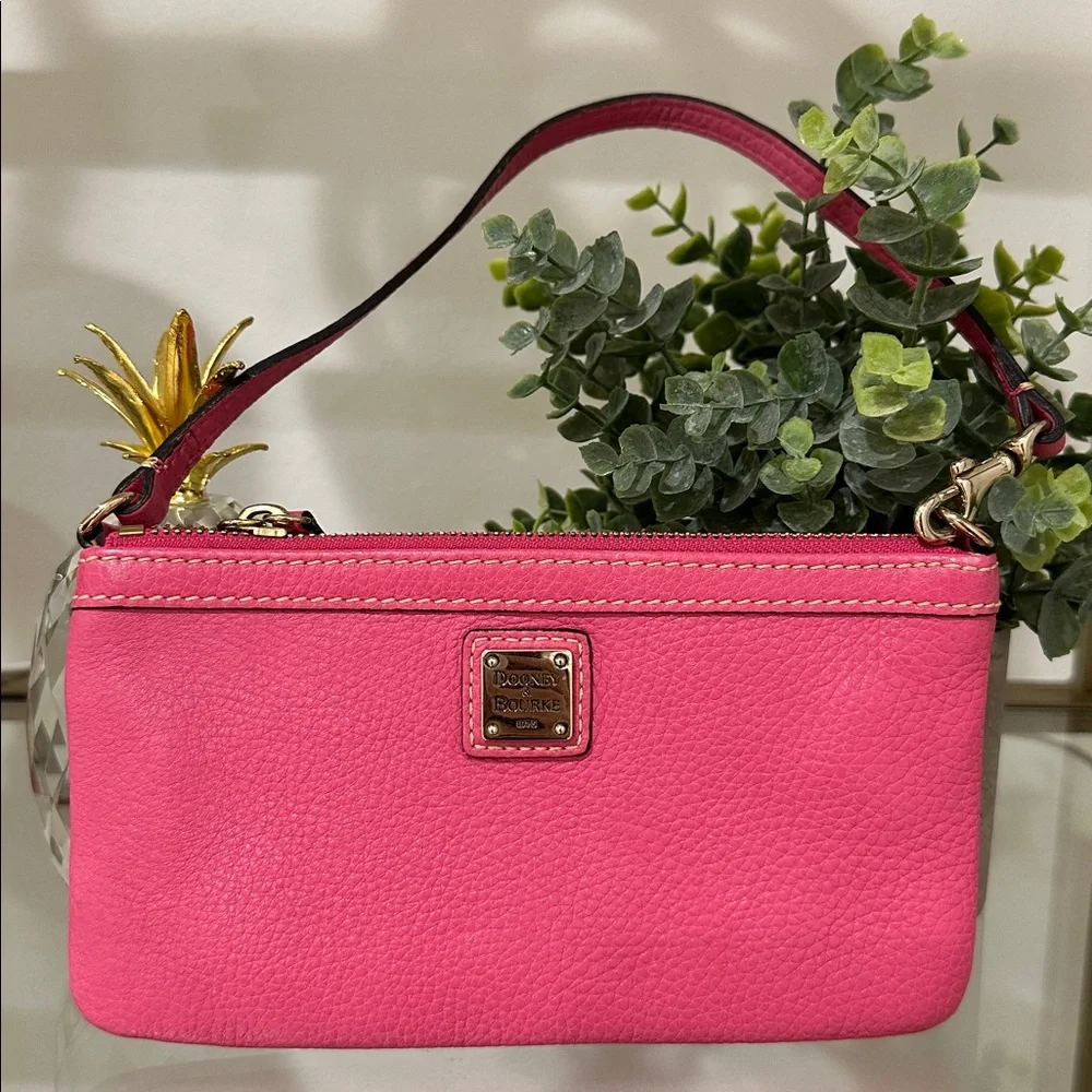 Dooney & Bourke Pebble Grain Tech Top Zip Wristlet - Picture 12 of 12